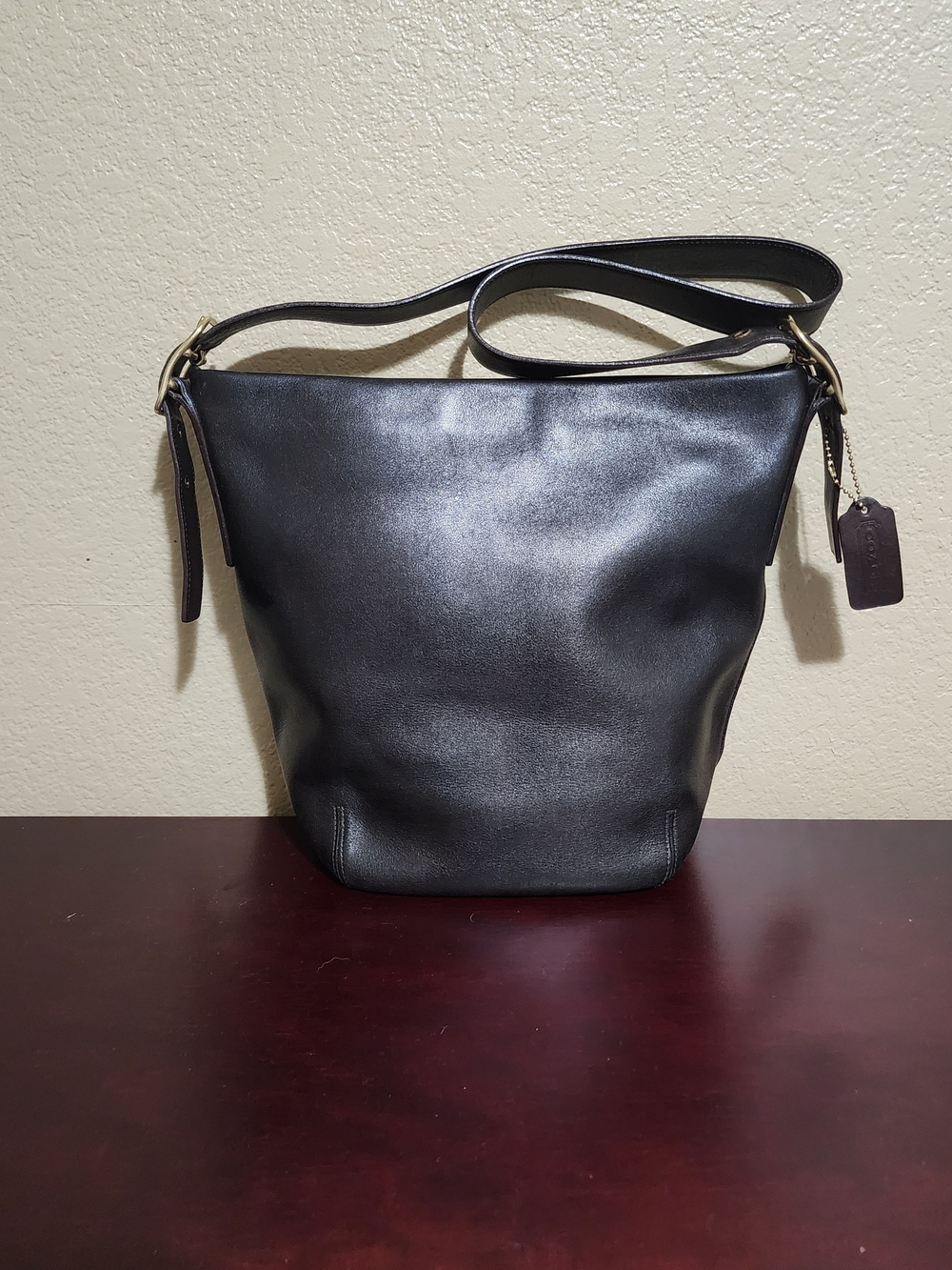 Vintage Y2K Coach Mahogany Brown Leather Legacy Crescent Hobo Bag 9718